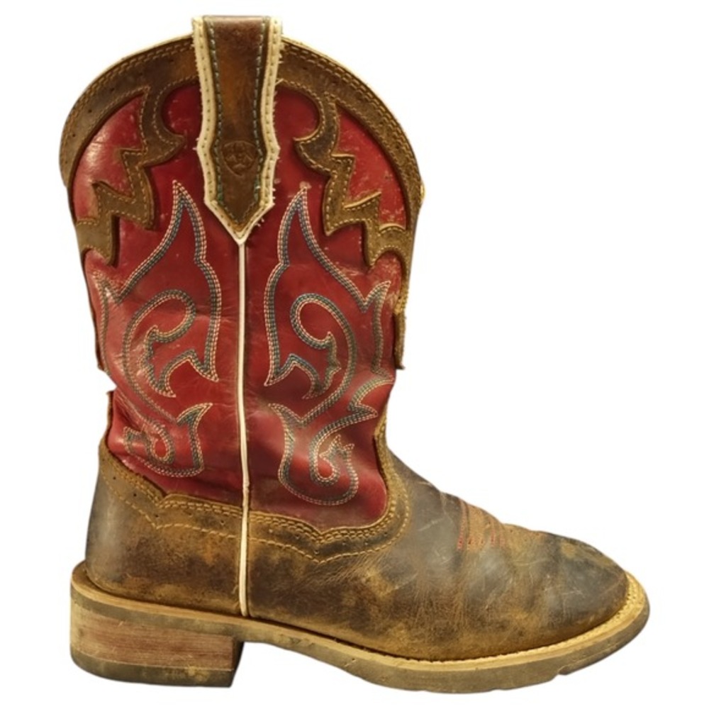 Ariat Western Boots Mens US Size 7.5B Multi‎ Cowgirl Mid Calf Cuban Heel Pull On